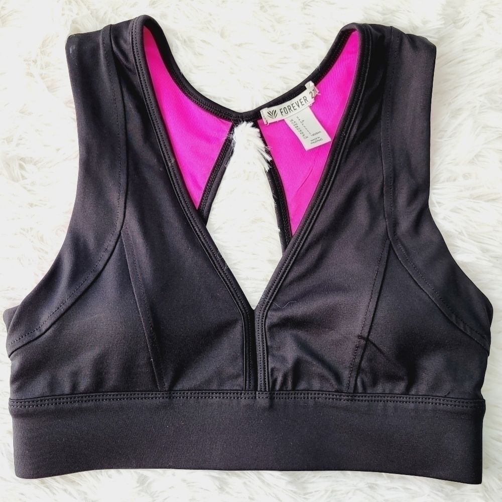 Forever 21 V-Neck Sports Bra Bralette Size Small